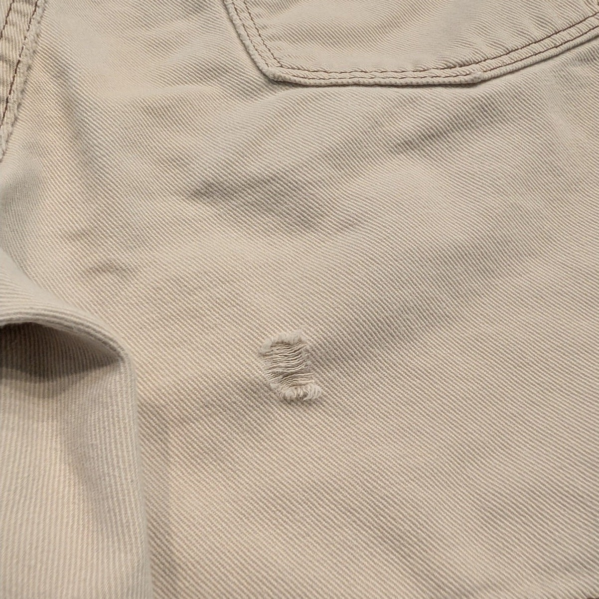 70s Maverick Soft Cream Twill Womens Shorts