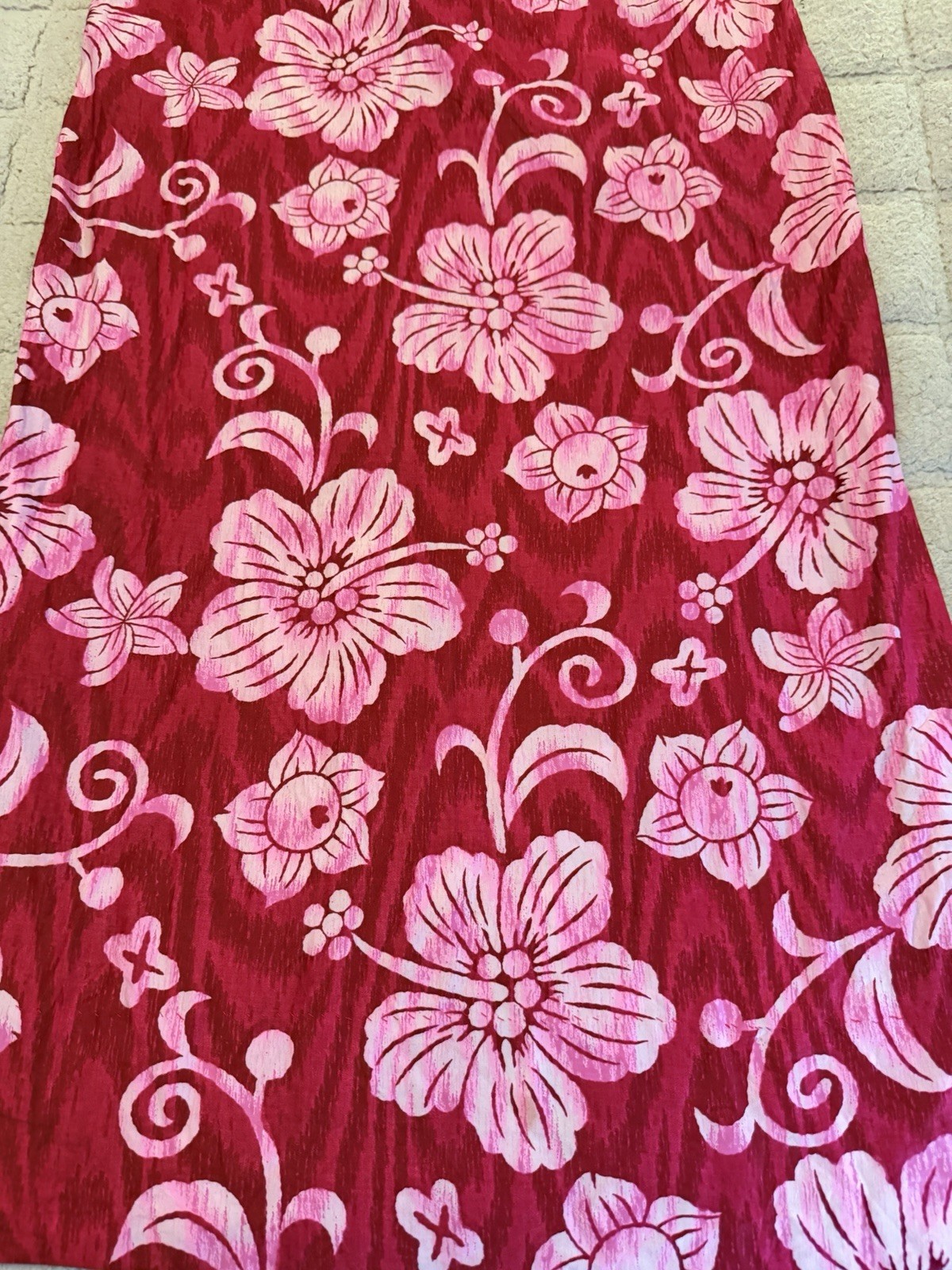 Vintage 60s Hoaloha Sears Ala Moana Hawaii Tiki Dress Sz S/M Hawaiian Side Slits