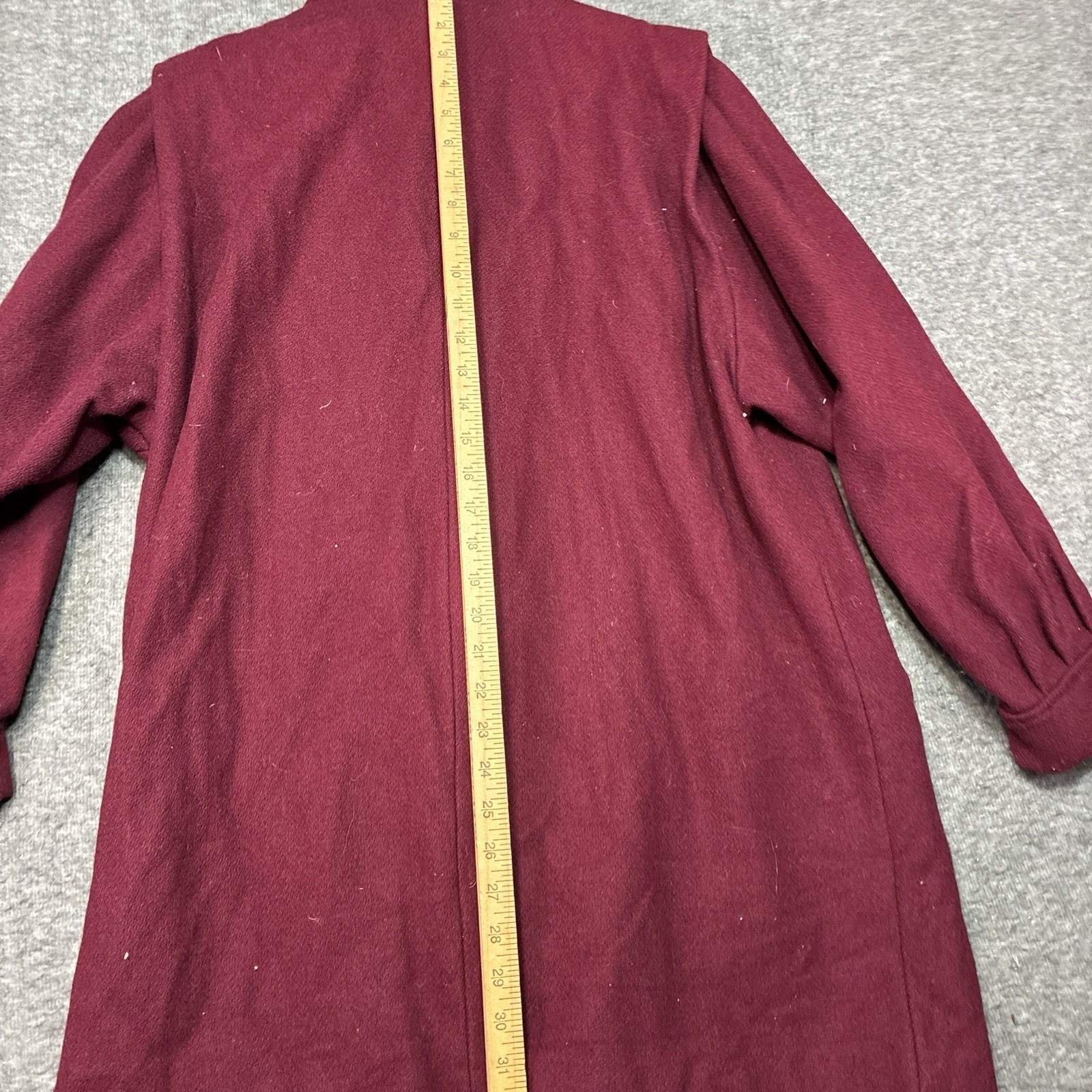 Vintage Donnybrook Women’s Wool Coat Size 14 Red USA Double Breasted 80’s 70’s