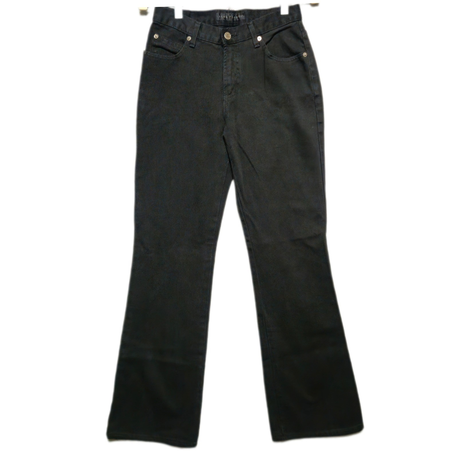 Vintage Black Flare Bootcut Jeans Womens Size 9 Nine Planet High Rise Cotton USA