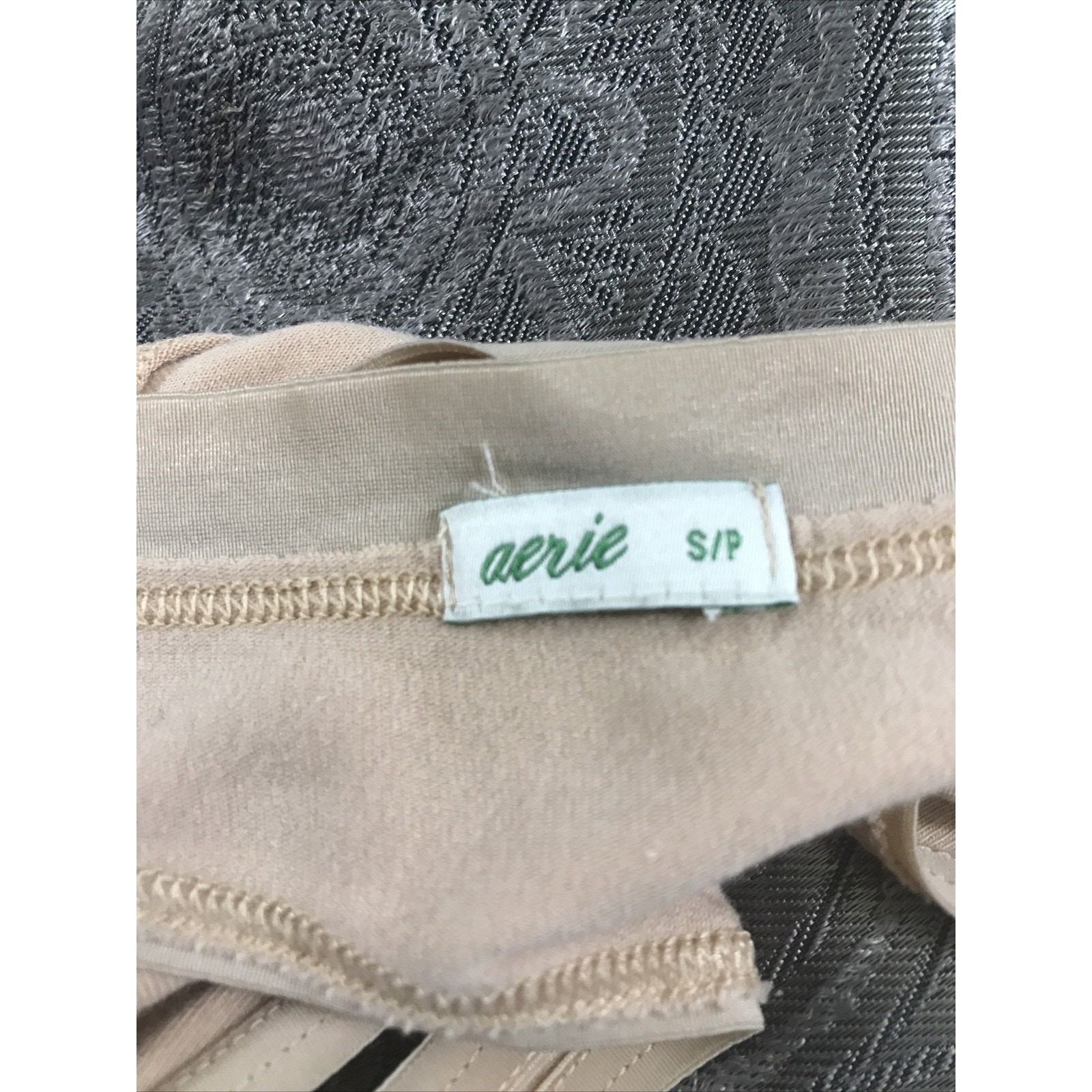 Aerie Cream Soft Cotton Thong Panties Size Small Smooth