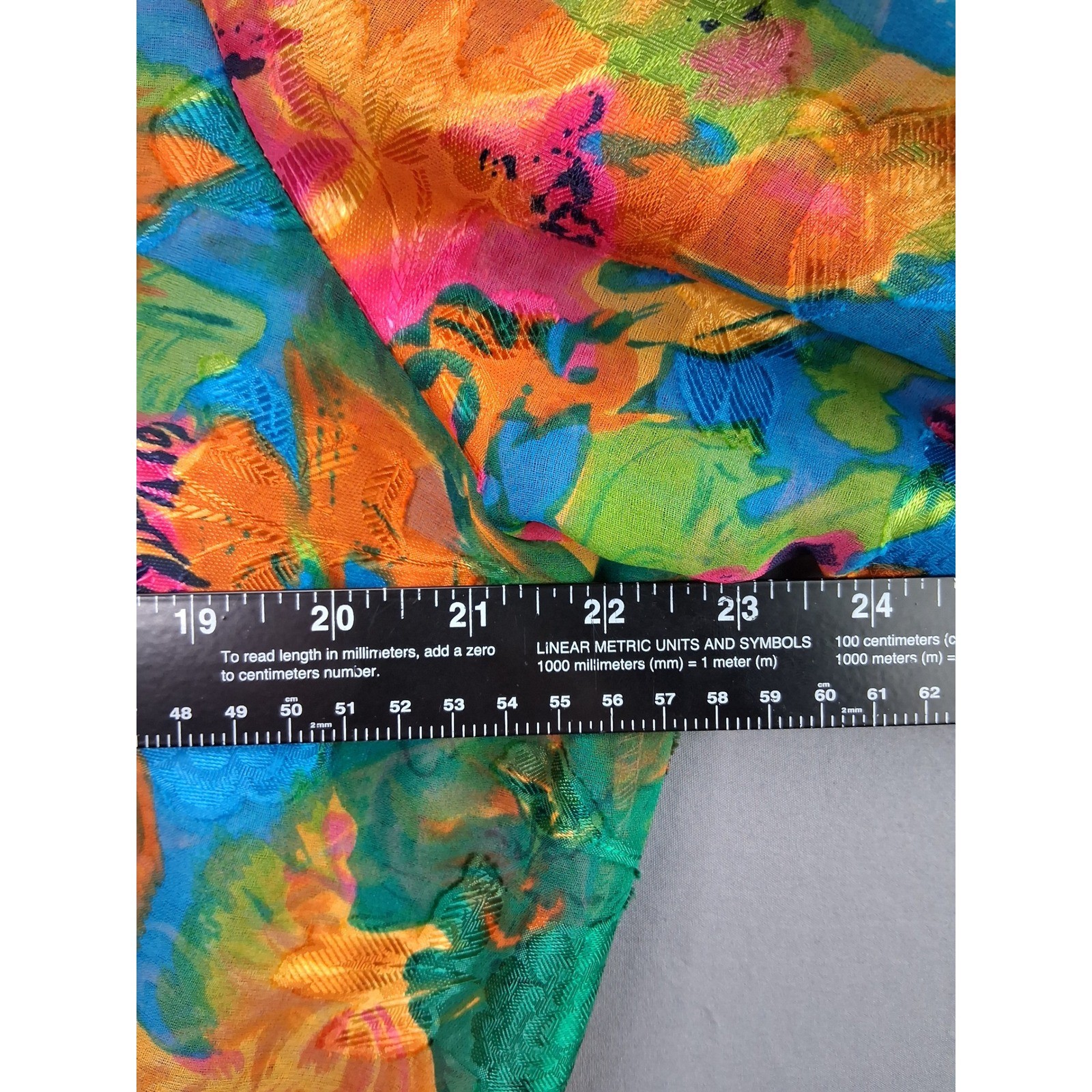 Gump’s Vintage Blouse Abstract Floral Animal Print Smocked Waist XL Multi-Color