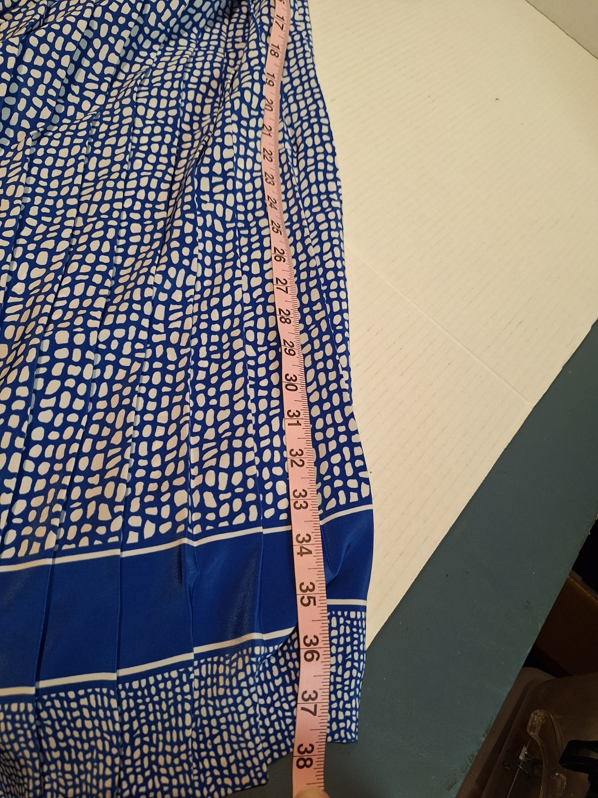 Vintage Lady Carol Dress, Woman’s 12, Polyester, Pleated, Long, Button, Belt