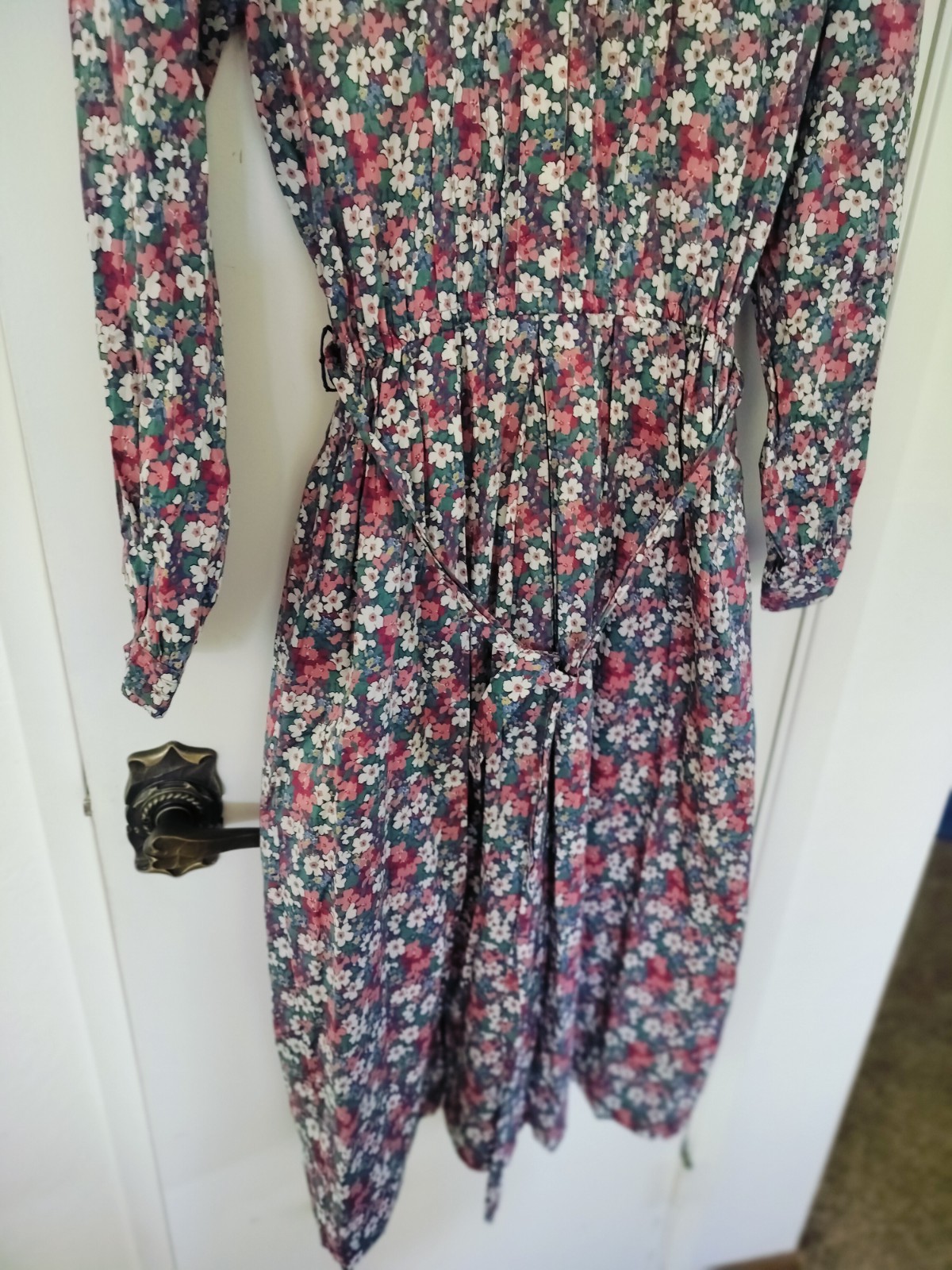 Liberty of London Vintage 70s 100% Cotton Calico Floral Dress Made in England