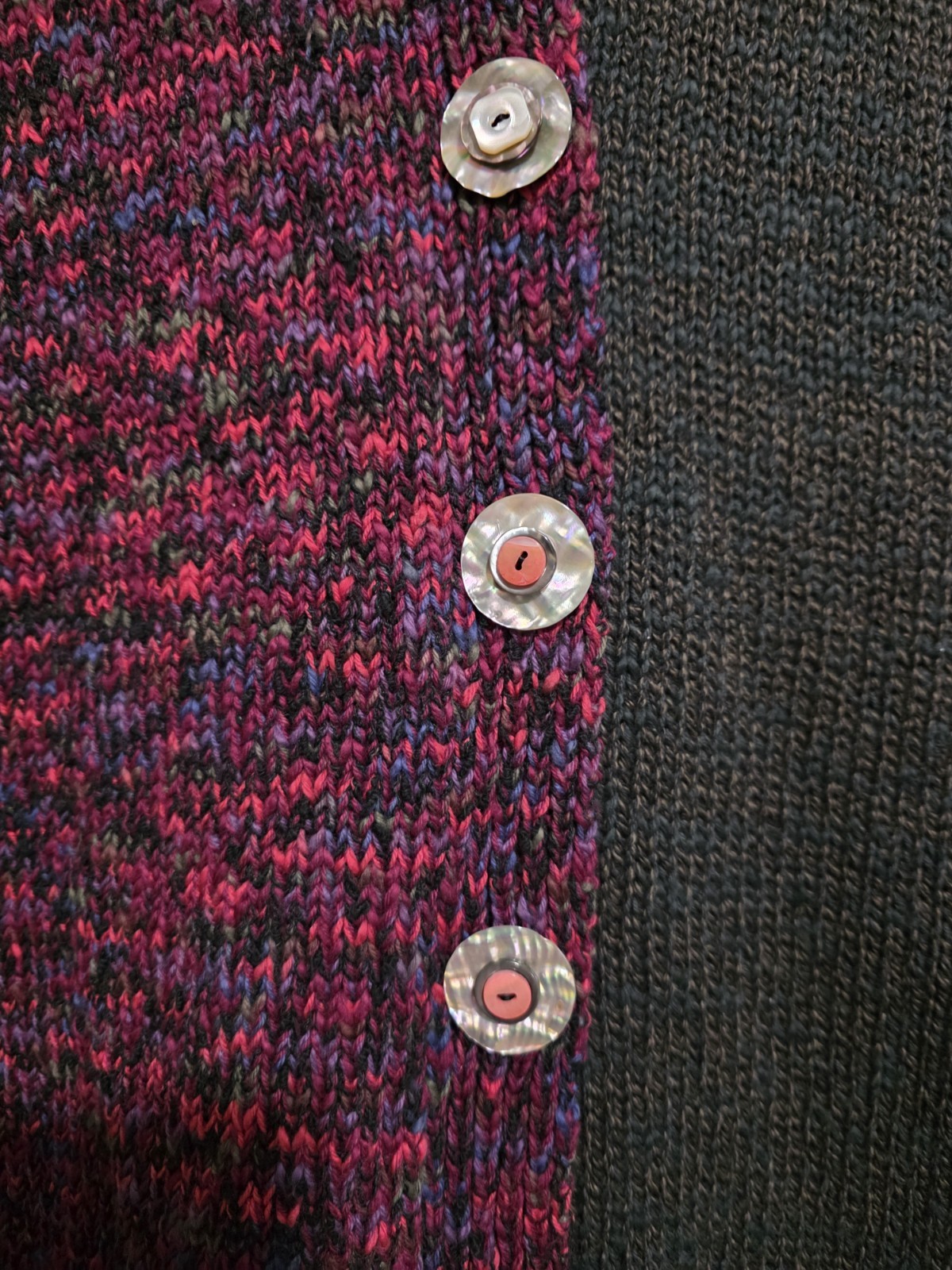 Amy Brill Sweater Vest OS VERY OVER-SIZED Buttoning Front & Back Lagenlook ’90s
