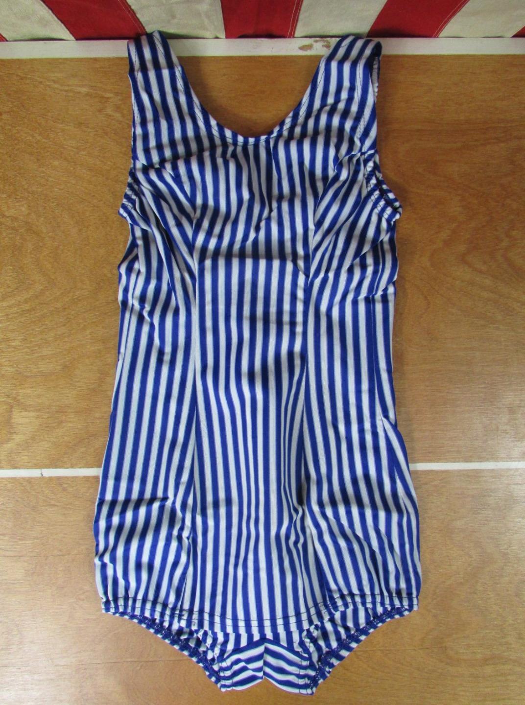 Vintage 1960s Ocean Mermaid Swimsuit NOS w/ Swim Couple Photograph Beach Pennant