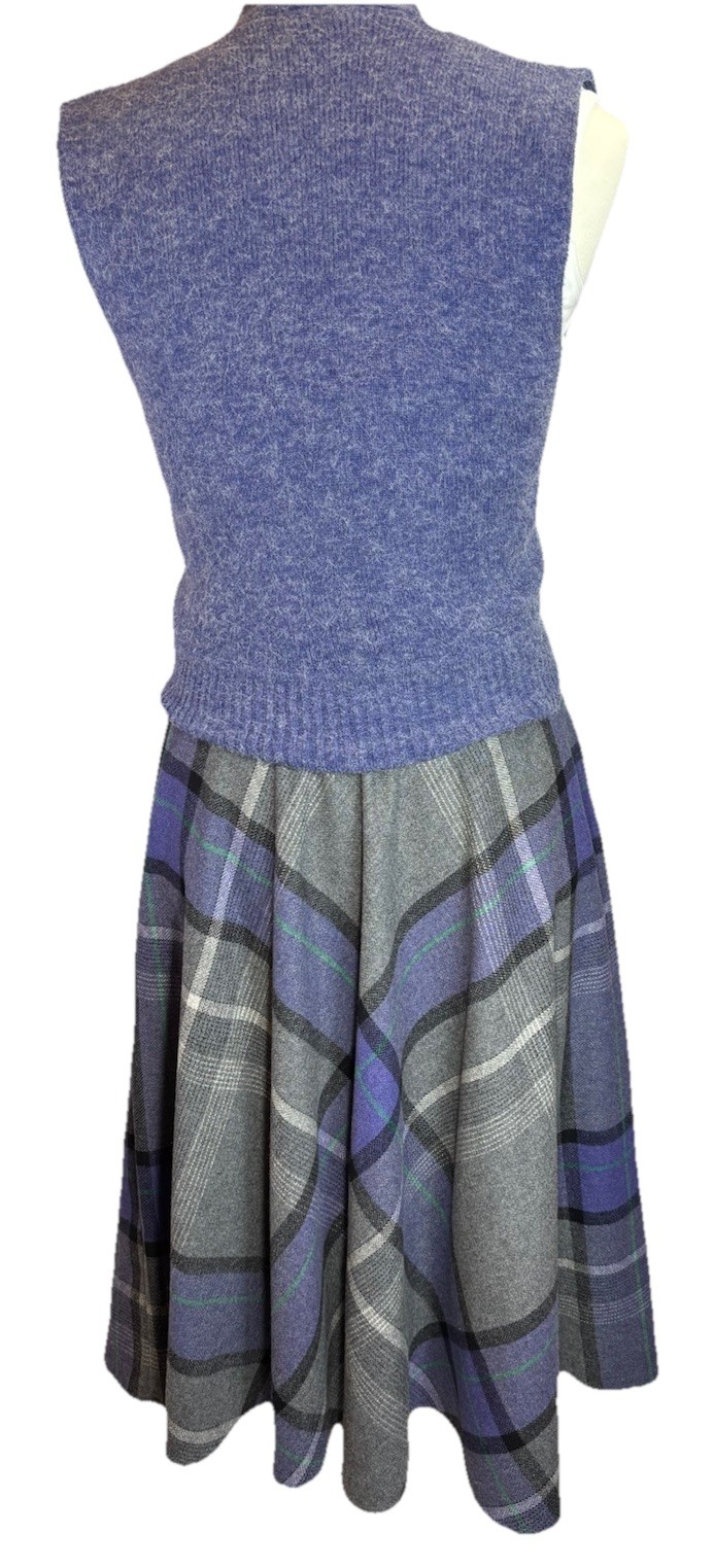 Tan Jay vintage wool blend full skirt with matching vest
