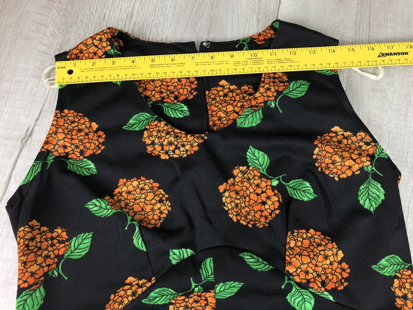 Vintage Hawaiian Floral Dress 60s 70s Mod GoGo Hippie Womens Size 15-17
