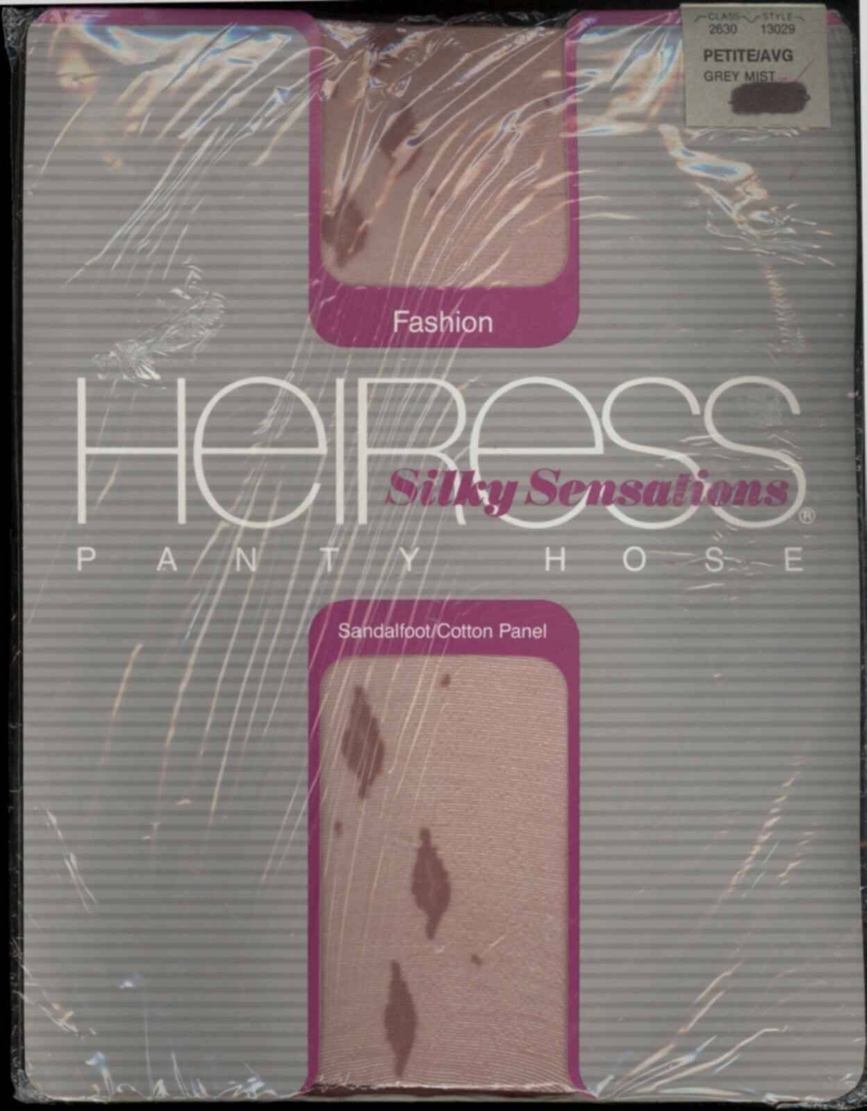 Lot 4 Heiress Pantyhose Size Petite Sandalfoot MIX Color Textured Sheer Vtg NIP