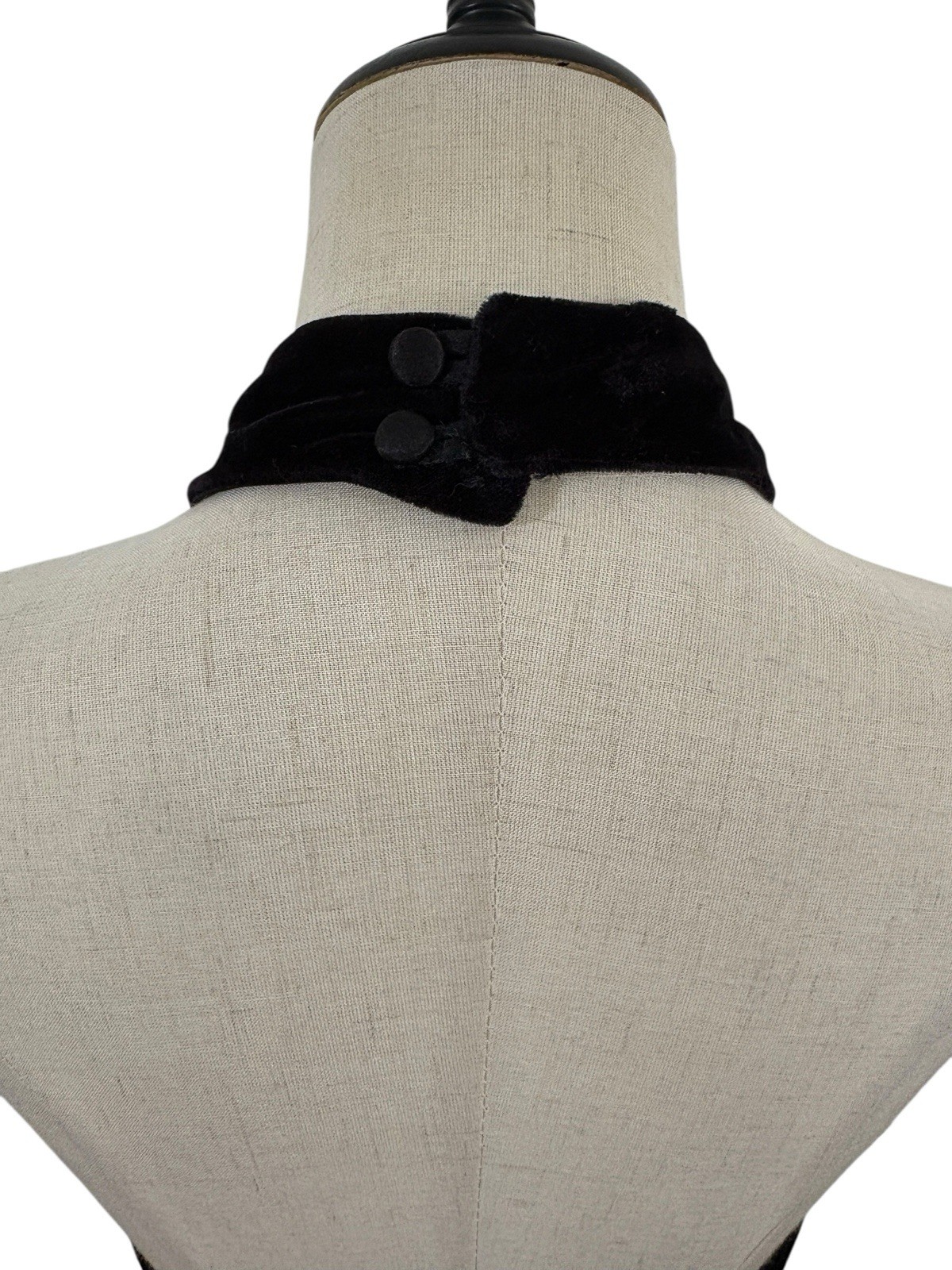 Vtg 90s LA Glo Black Velvet & Satin Halter Slip Maxi Gown Dress Sz 7 Glam Goth