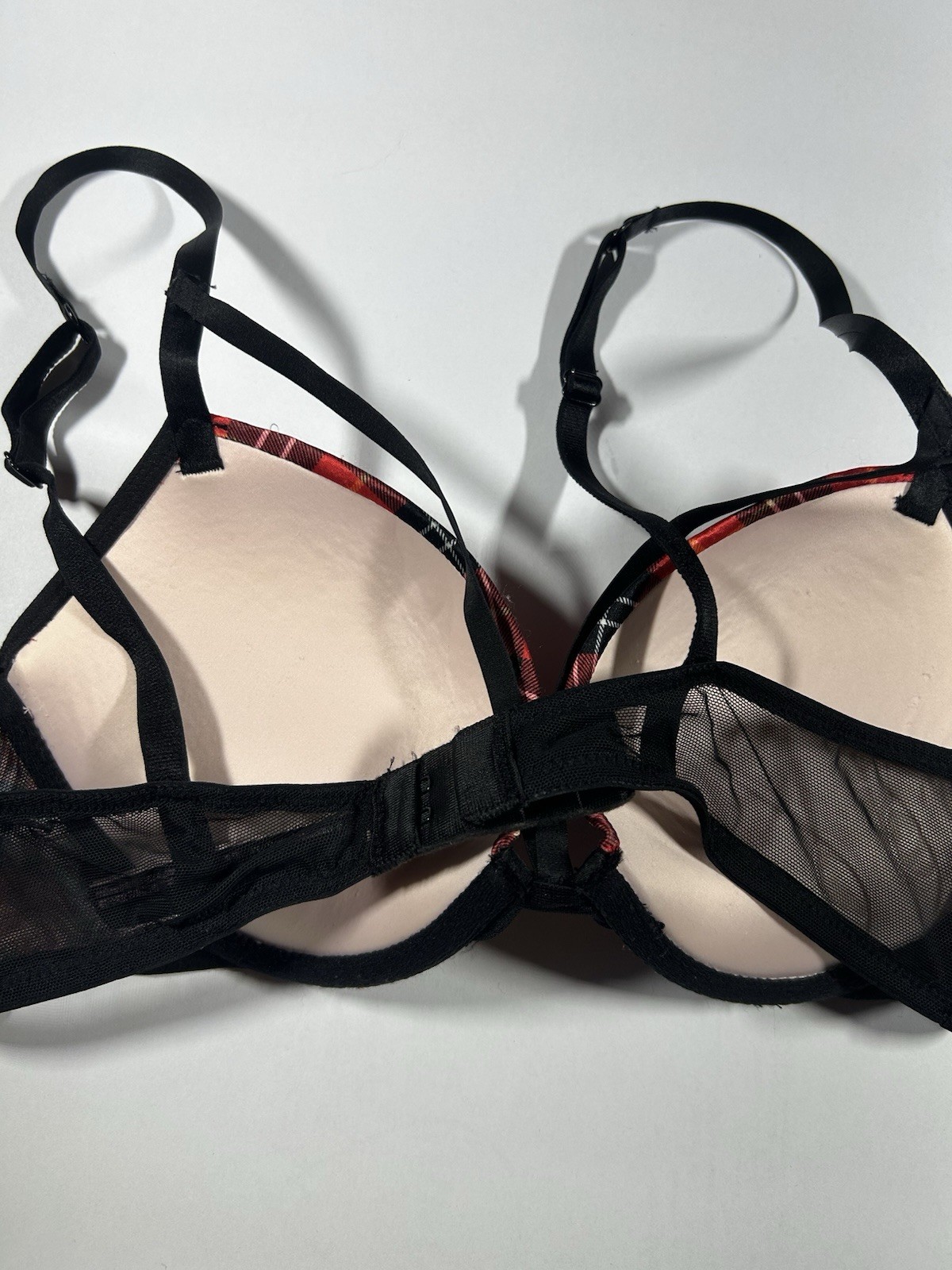 Victoria’s Secret Plaid Very Sexy Push Up Bombshell Bra (Size 34B) Uk Club Girl