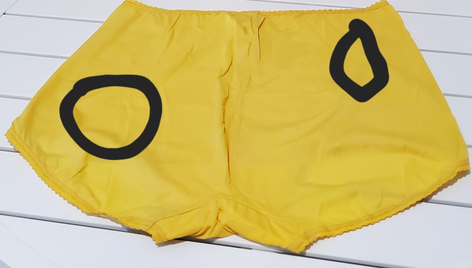 Flawed Bali Full Brief Granny Panty Wide Gusset 10/3XL Marigold Yellow 2633