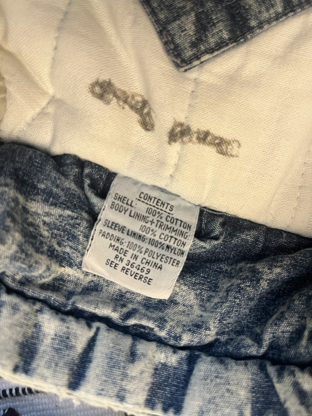 VTG 80’s Acid Wash Long Denim Jean Coat Jacket Sergio Valente 5/6