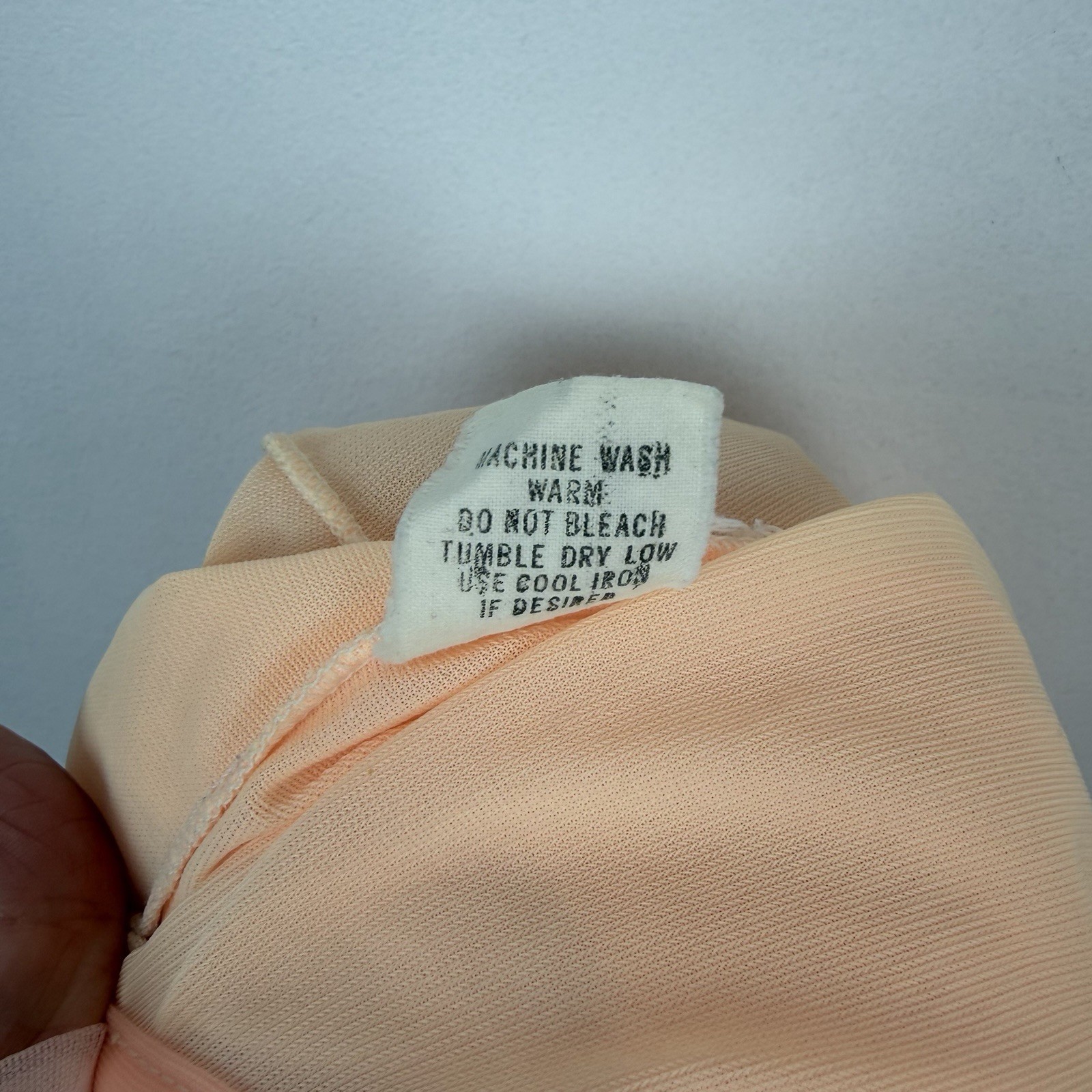Vintage Babydoll Nightgown Womens Small Chiffon Nylon Lace Shift Dress Peach USA