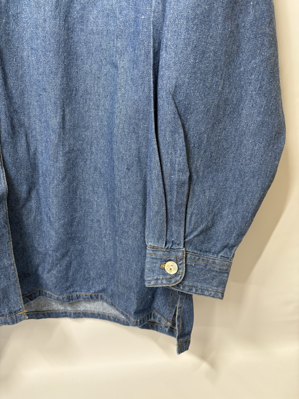 Bill Blass Denim Shirt Button Down Built In Tank Deadstock 90s Women’s Large