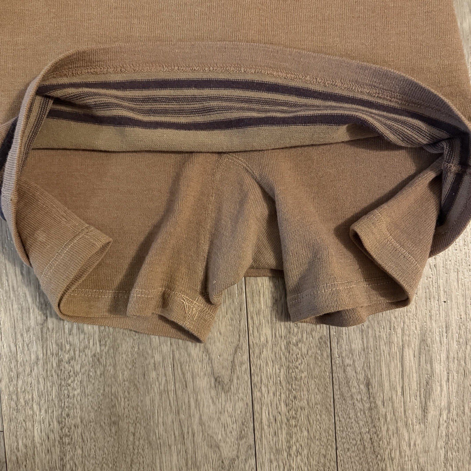 Vintage 1920s Bentzknit Wool Swimsuit Antique Bathing Suit Womens Brown Striped