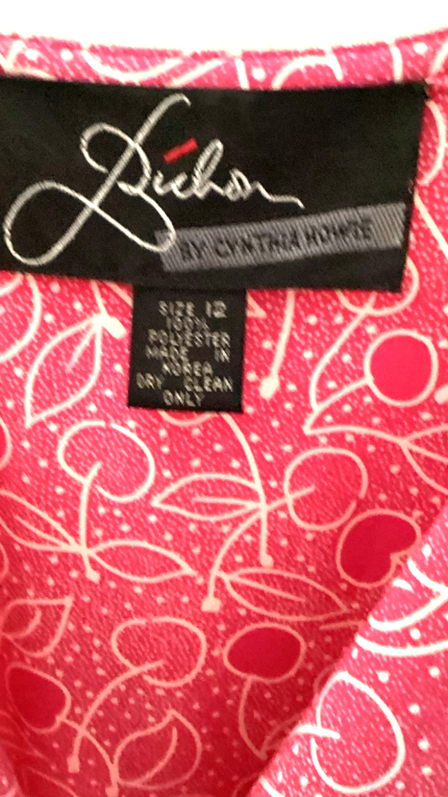 Vintage 1980s Bichon Cynthia Howie Pink Graphic Shirtwaist Midi Dress Retro 12
