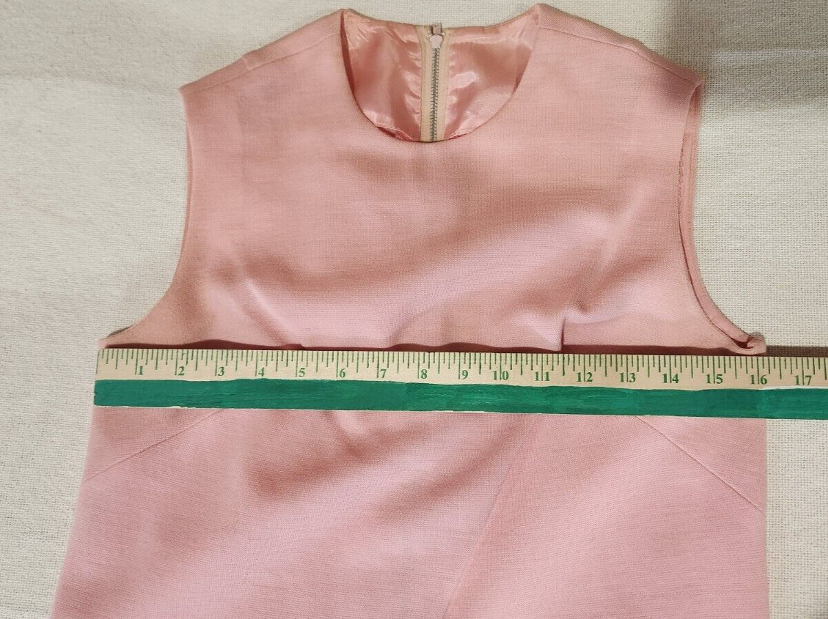 Gay Gibson VTG 1960s Pink 3 Piece Suit Womens Floral Embroidered Mid Century Mod