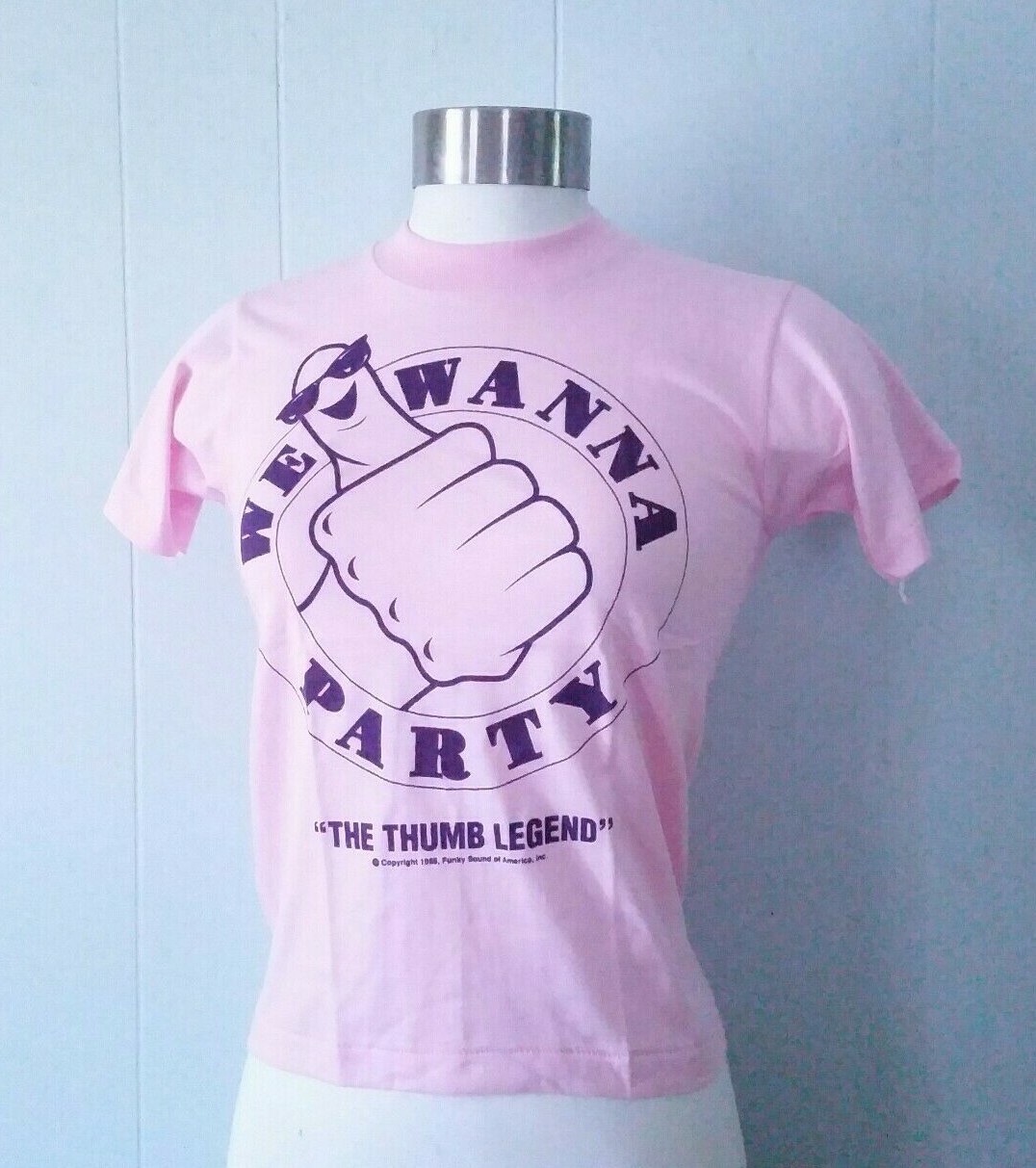 Unworn Vintage Tshirt 1988 We Wanna Party Florida Tee NOS 80s t-shirt Women’s XS
