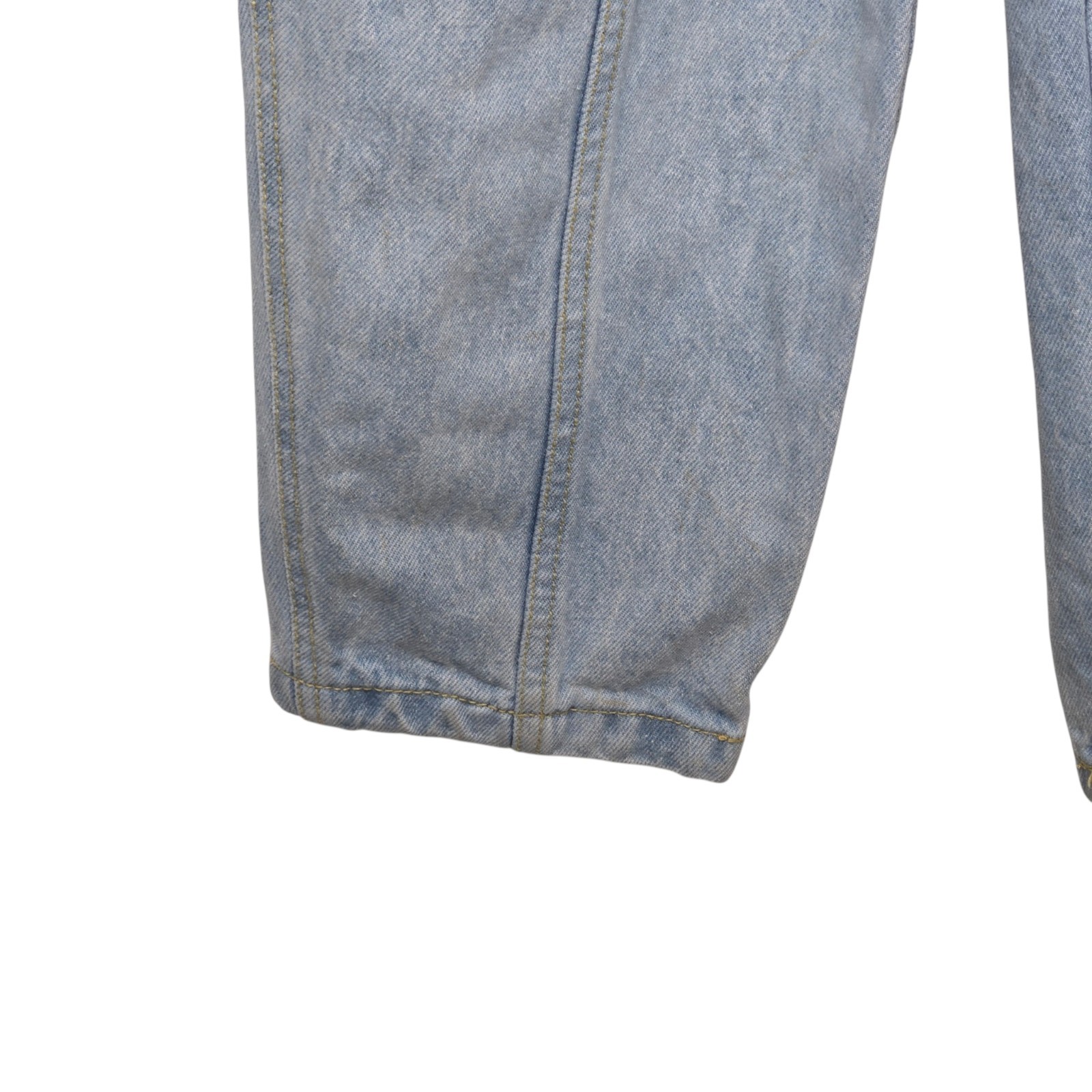 Vintage Guess By Marciano Womens 1980s Light Wash Pleated Denim Jean Overalls 1