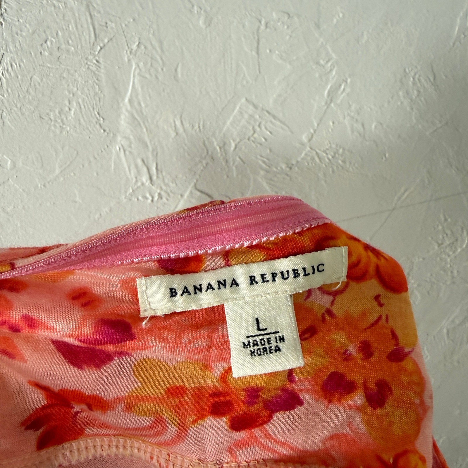 Vintage Y2K Banana Republic Shirt Large Halter Floral Stretch knit Tank Top T3-5