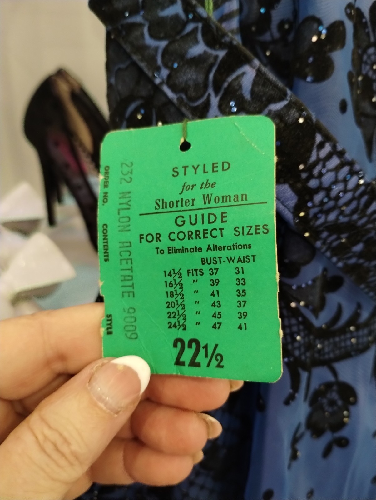1959 Cobalt Blue Cocktail Dress Vintage w/ Tags – Never Worn – Excellent