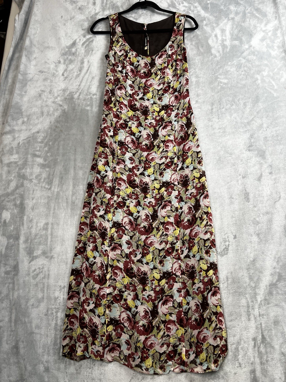 Vintage 80s CACHAREL Dress Max Sleeveless Floral Print Cotton Size 6/38