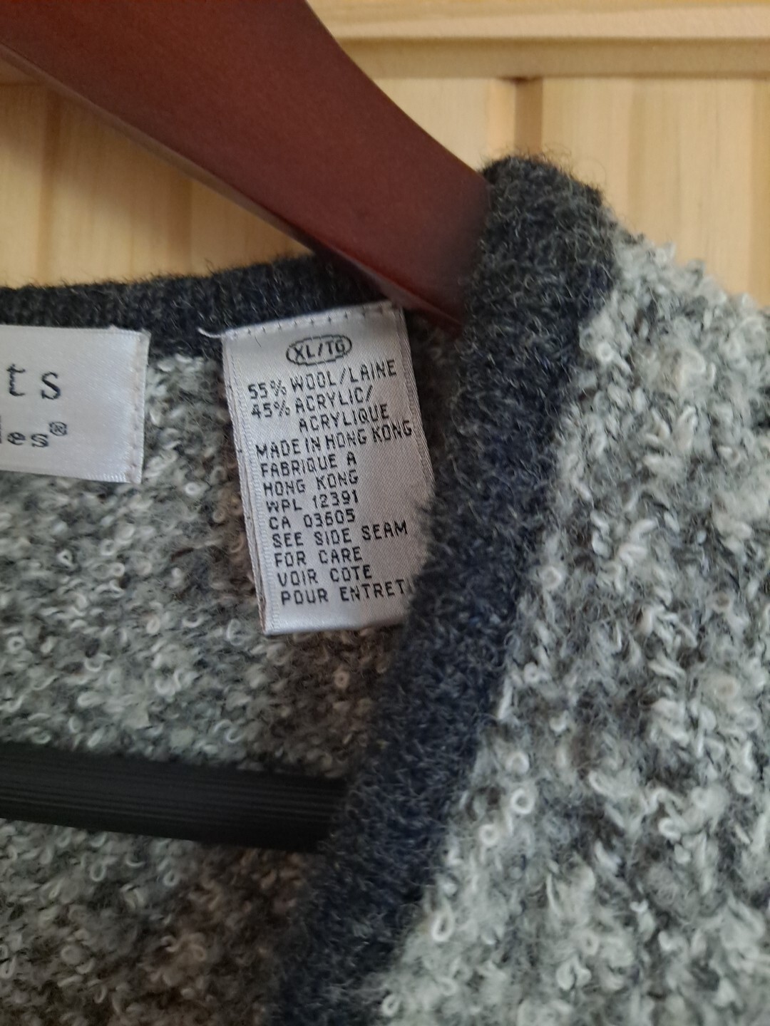 Vintage Portraits Sweater Vest By Northern Isles Wool Blend Color Block Size XL