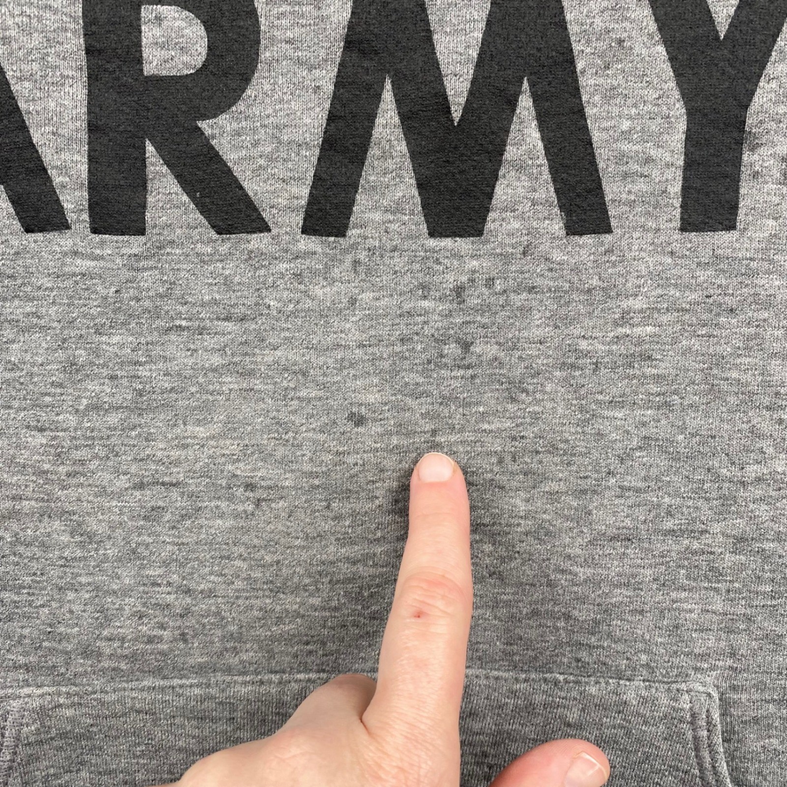Vintage Russell Super Weights Army Sweatshirt Gray Cut Off Short Sleeve M 38-40