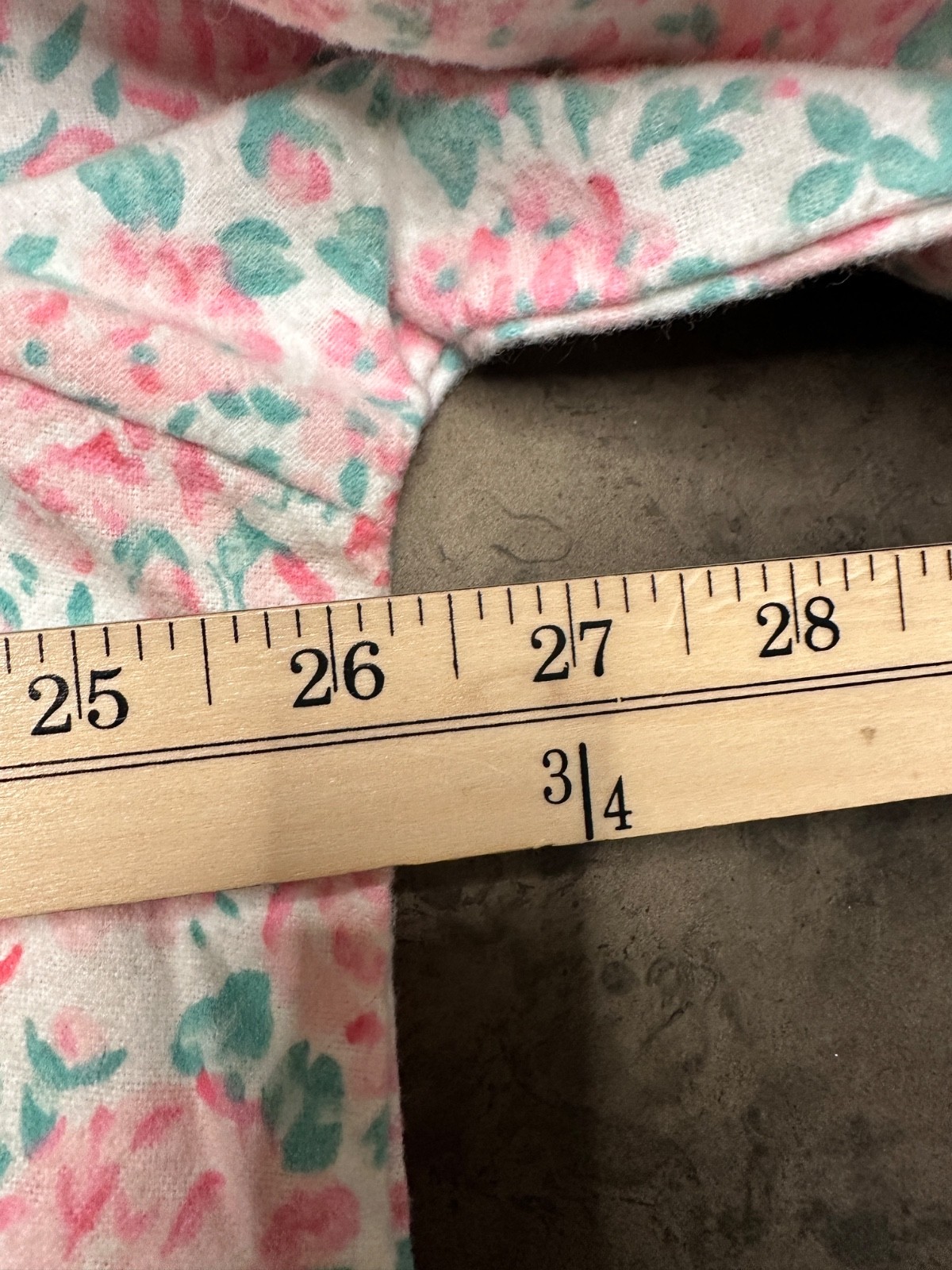 Vintage NWT Sears Just For Women 2X Cotton Flannel Pink Rose Floral Long Gown
