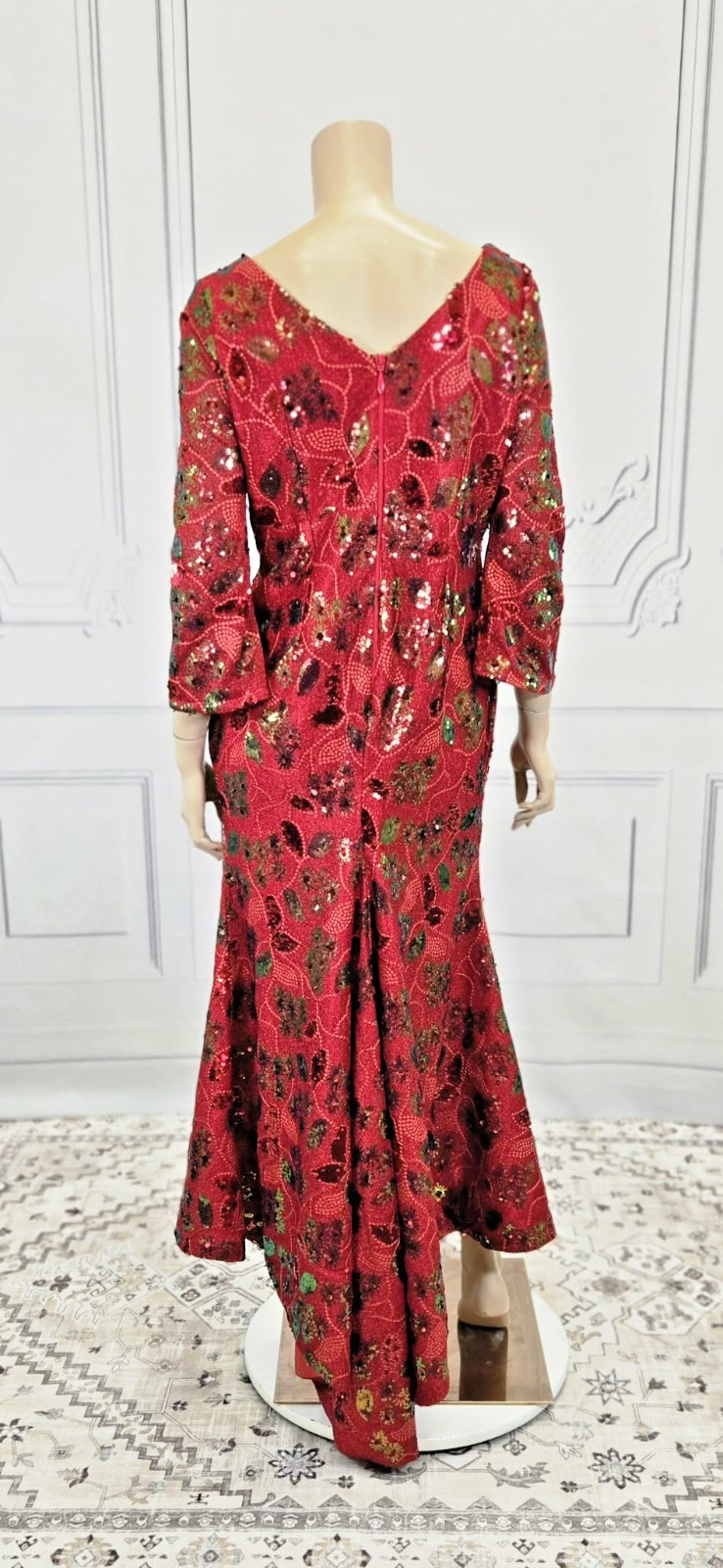 Unbranded Red Sequin Custom Quince Pageant holiday dress Performance Dress sz 12