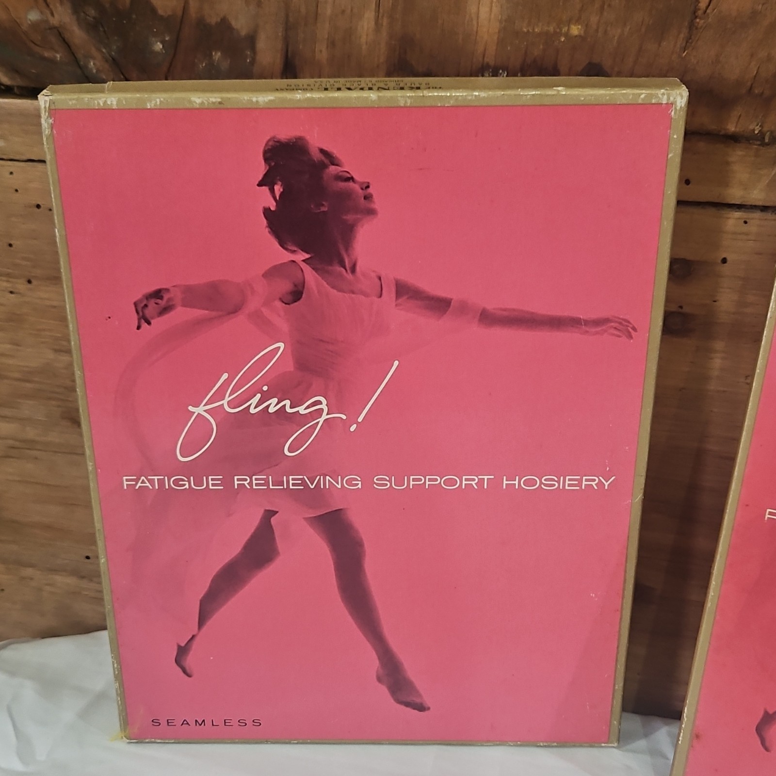 Vintage Fling Fatigue Relieving Support Hosiery Seamless Beige 8½ & 9½ Med NIB