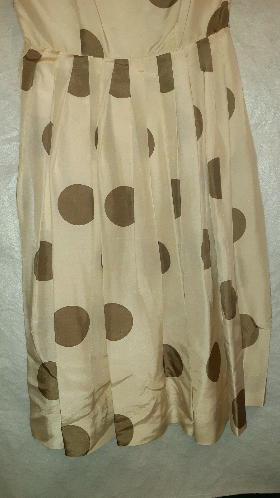 1950/60s Vintage Summer Dress Norman Wiatt of California Silk Dot Print Small