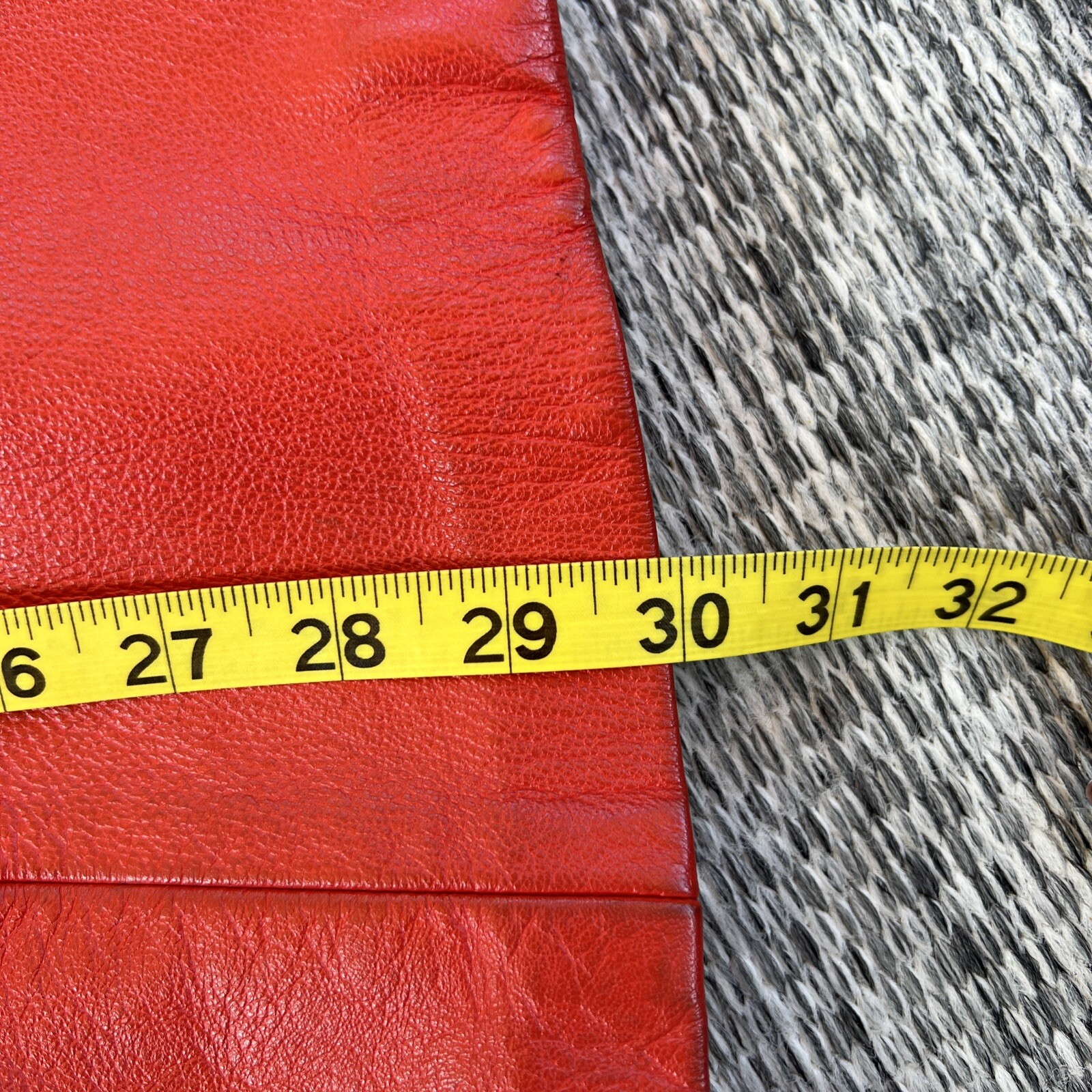 70’s Red Orange Leather Belted MOD jacket By The Parisian New England Sportswea