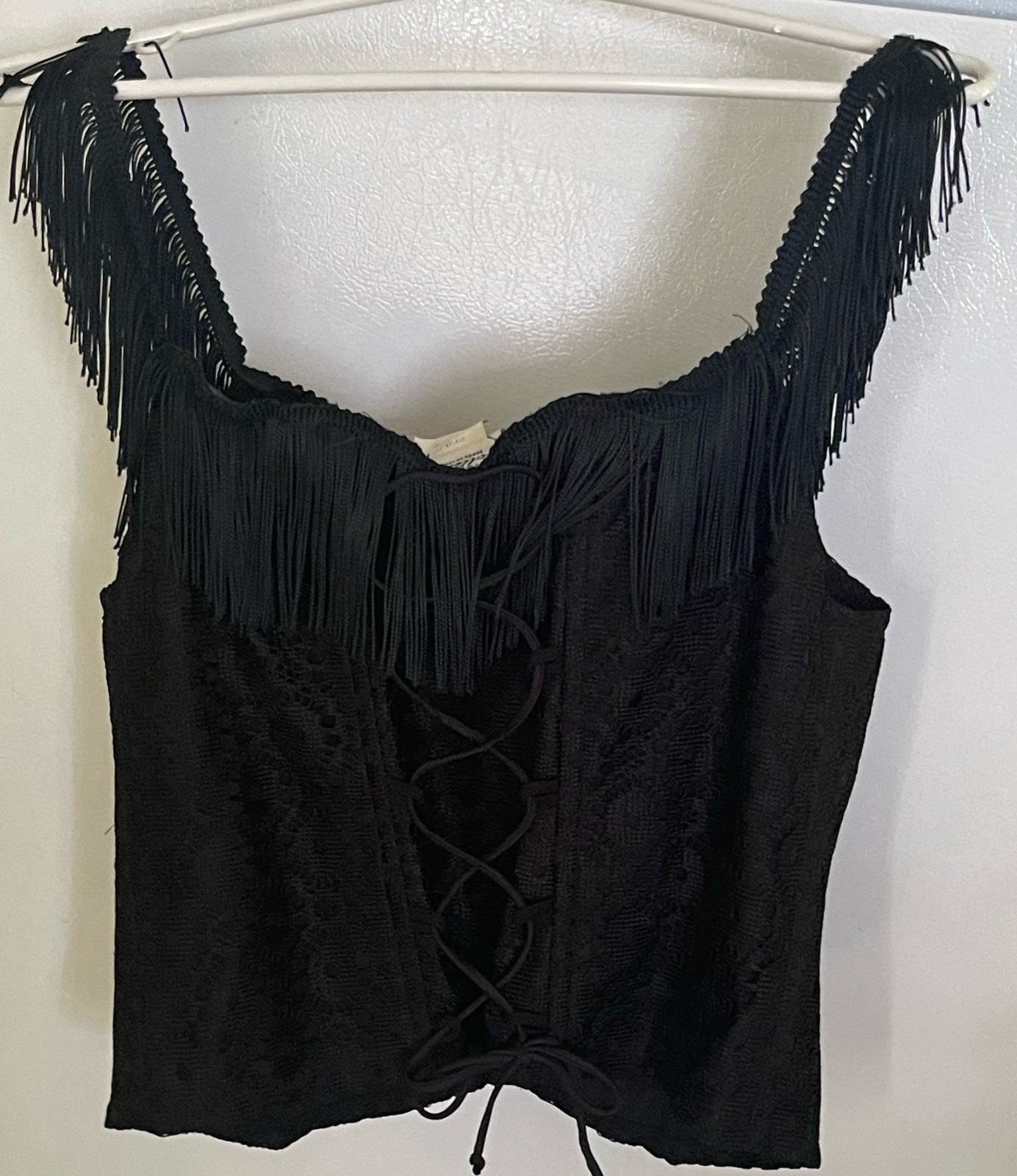 Vintage Western Style Lace/Button Up Corset Style Medium Country Rodeo