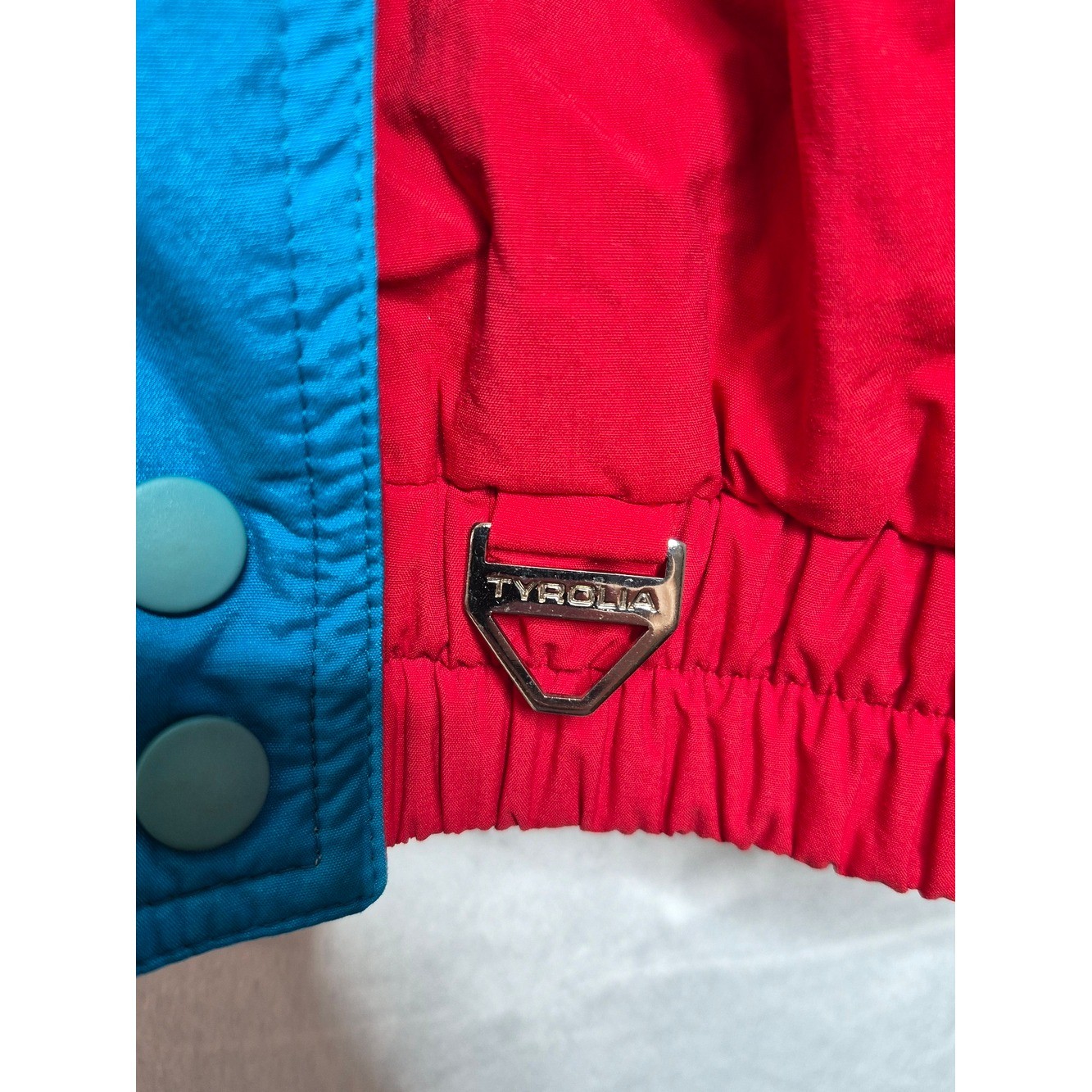 Vintage 80s Tyrolia by HEAD Colorblock Ski Jacket Blue Red Womens Small