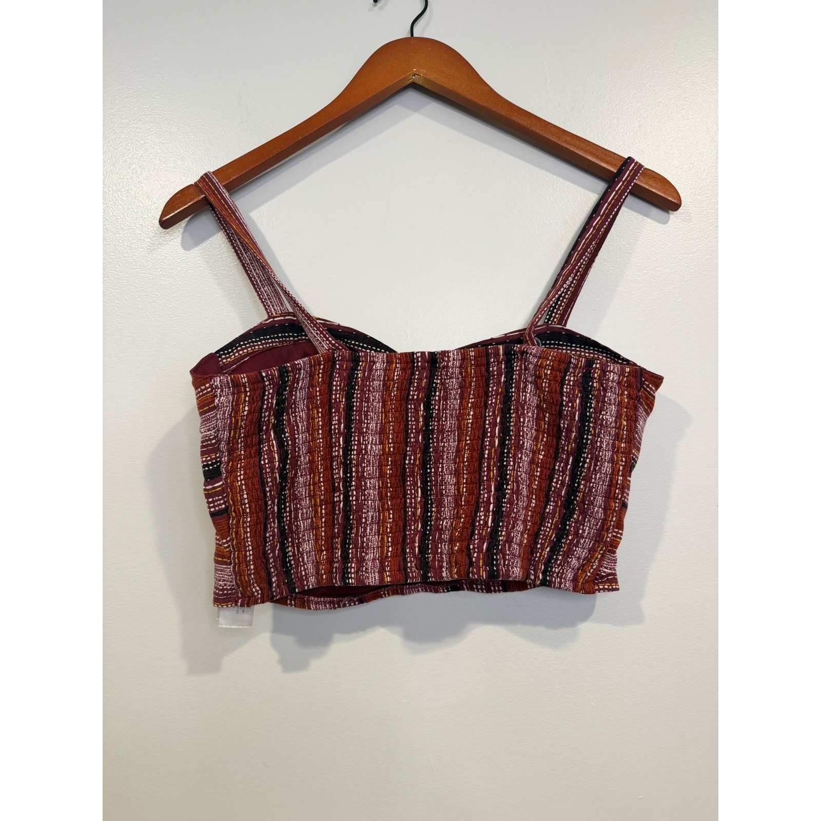 Band of Gypsies Womens Cropped Tank Medium Indie Festival Boho Rustic Earthy