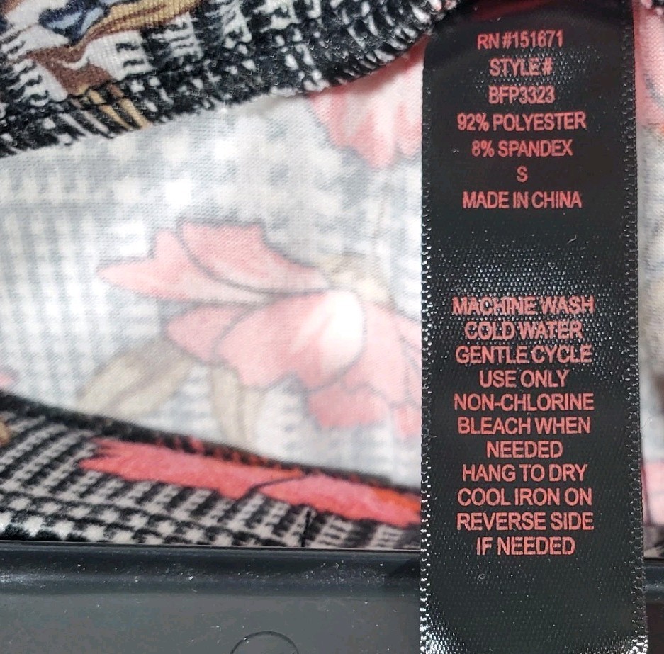 Vintage Y2K Hot Kiss Plaid Floral Wide Leg Pants High Waisted Flare Small