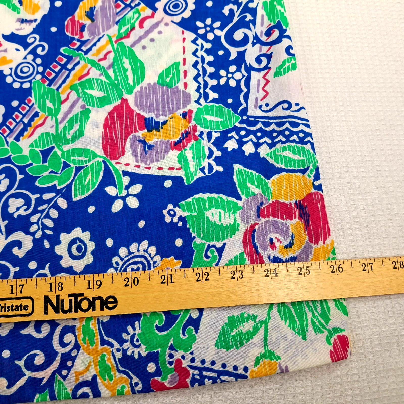 Vintage Lounge Around Women’s Size L 12 ? Snap Buttons Blue Floral Made In USA