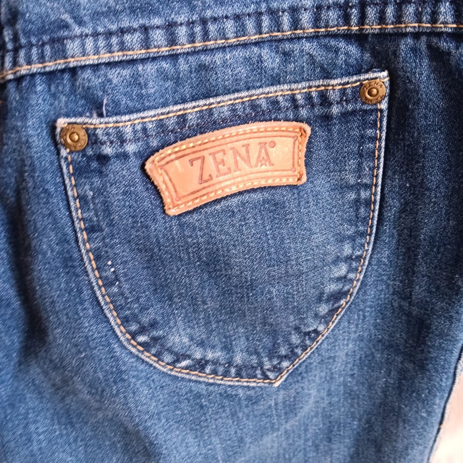 Womens Jeans Vintage 12 29×30 80s ZENA DESIGNER HIGH WAIST INDIGO Denim DISCO