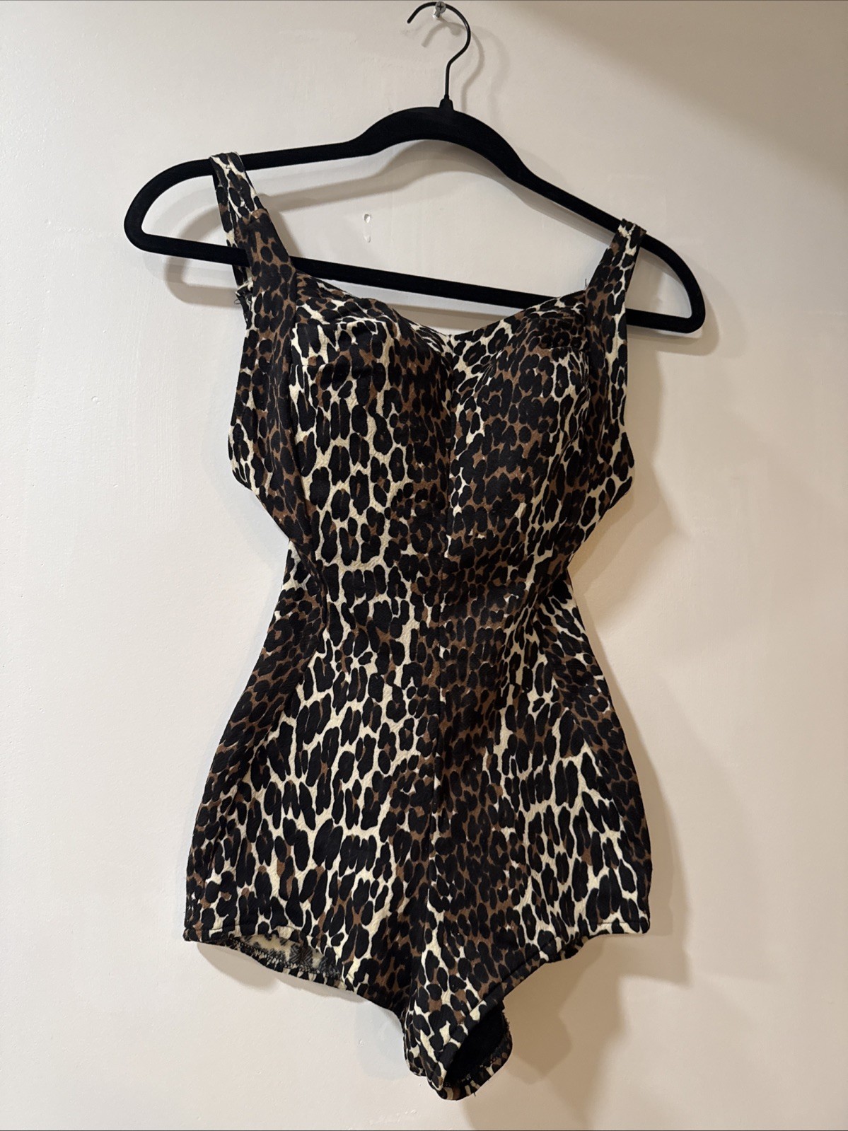 1950s Pinup Cole of California Leopard Print Swimsuit