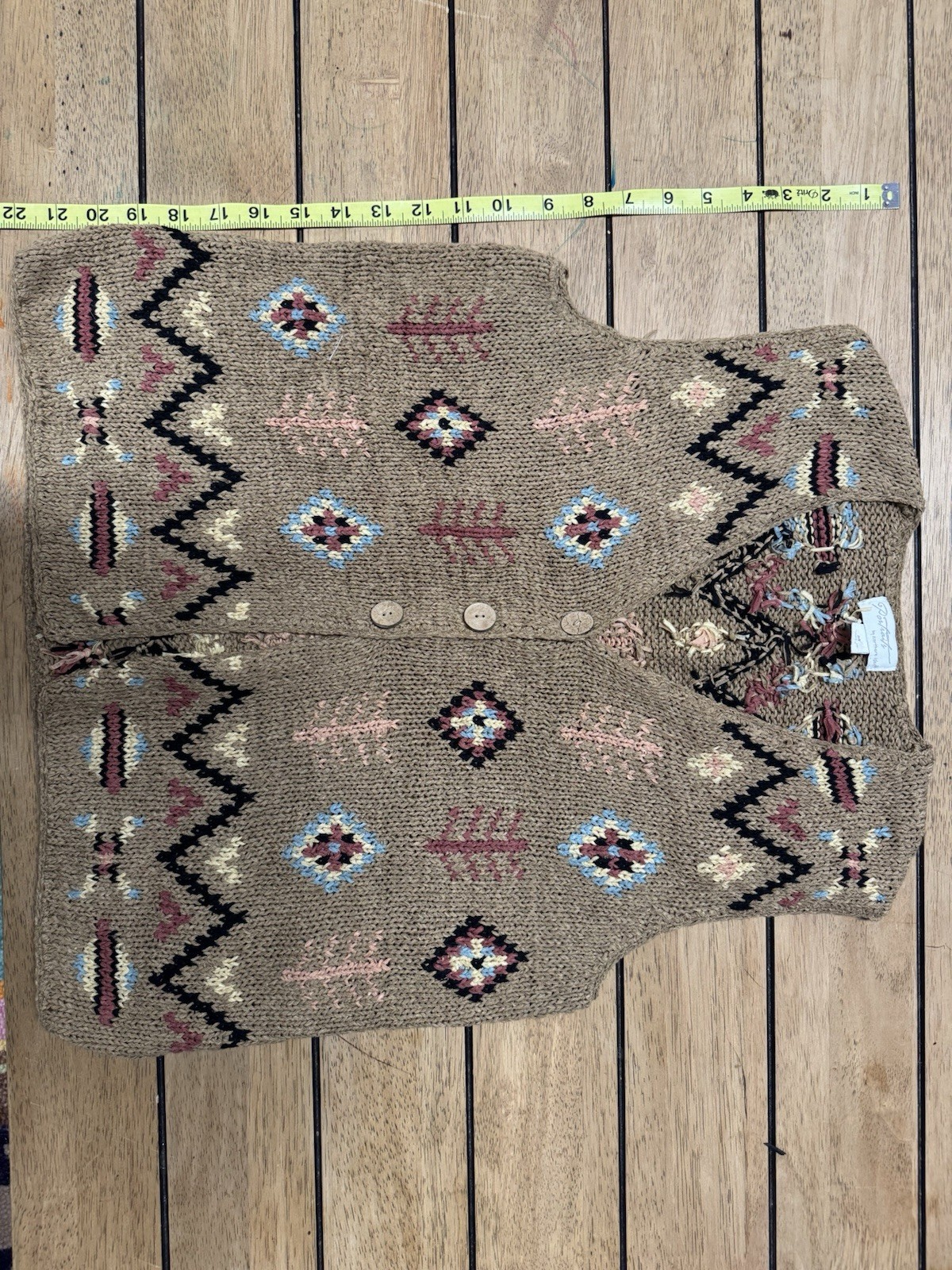 Northern Isle Excellent Vintage Condition Women’s Knit Aztec Print Vest Size M