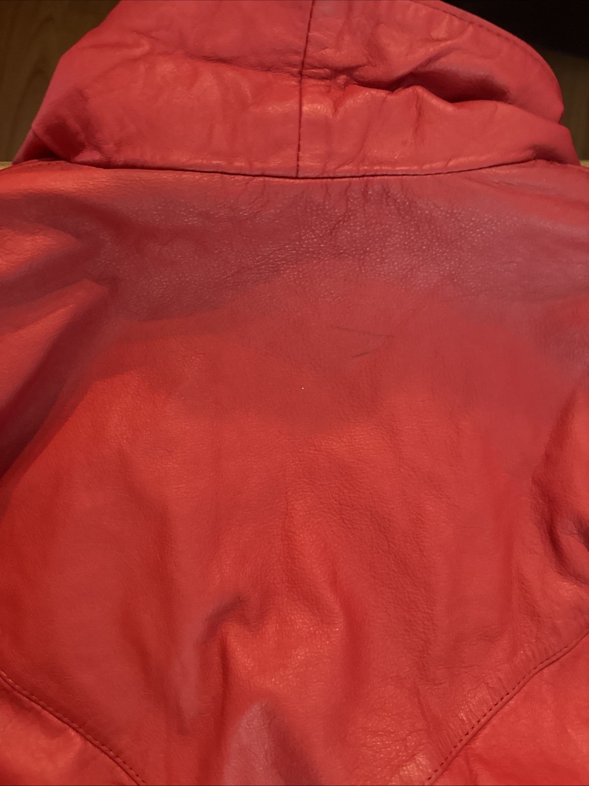 Vintage 1980’s Notorious Women’s Red Leather Cropped Jacket Size S