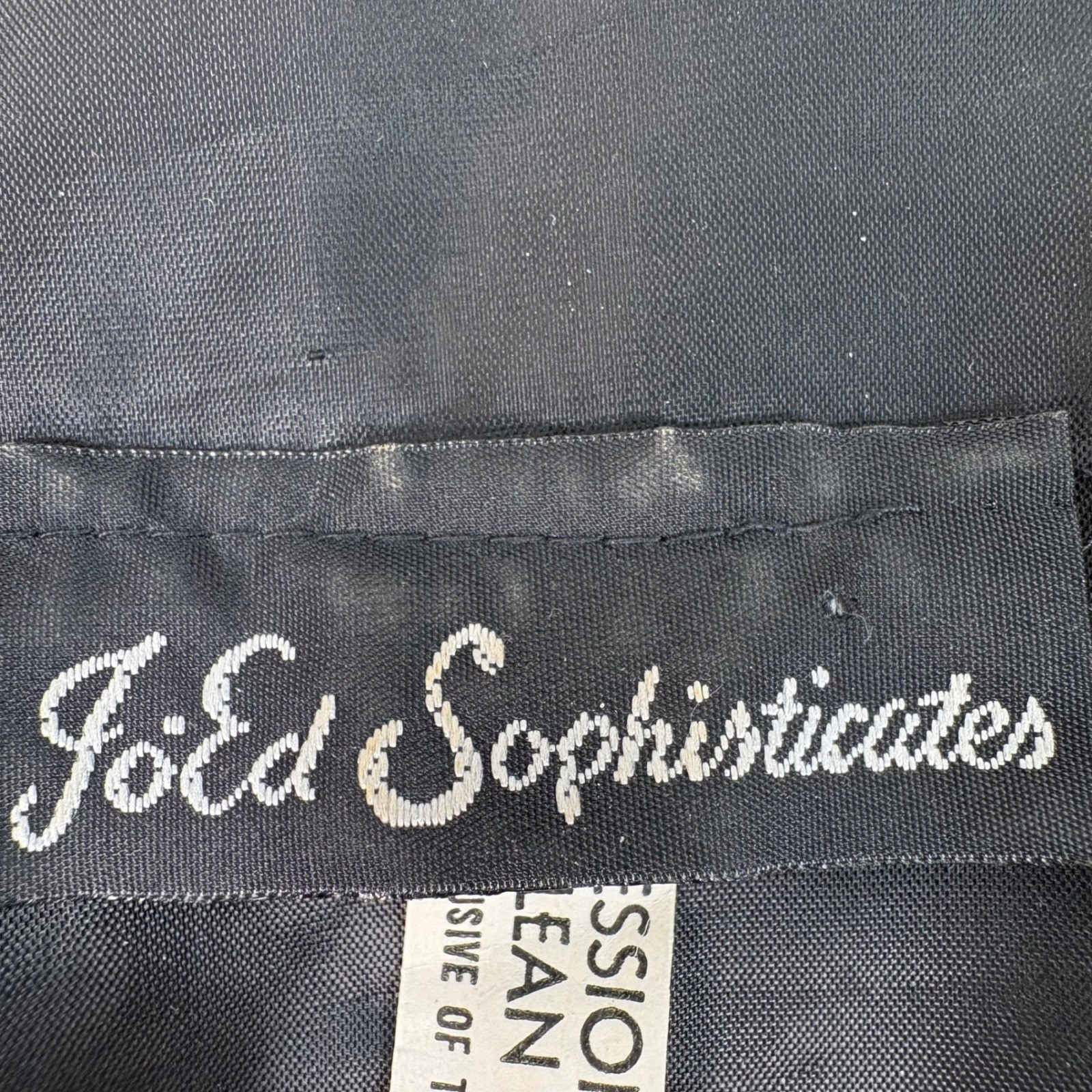 Vintage 70s Jo-Ed Sophisticates Sequin Blazer Black White Striped Formal Disco S