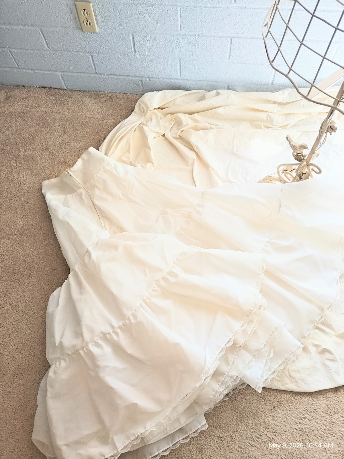 Bridal Petticoat – Love II – 70s 80s Full Length Tulle Tiered 42″ Crinoline-Sz 9