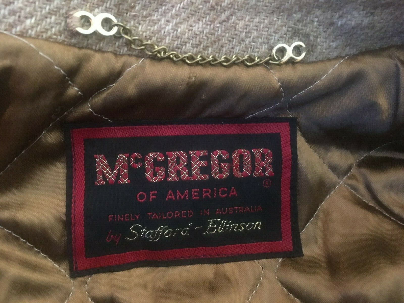 VINTAGE WOOL JACKET BY Mc GREGOR SIZE (10) MEDIUM E64