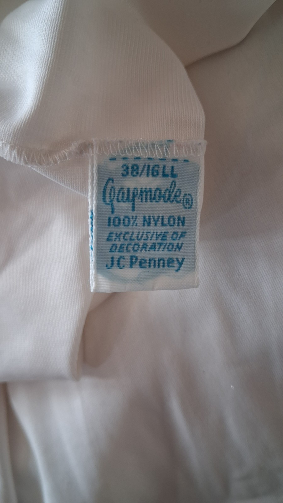 Vintage 1950s White Slip, Vintage Long White Maxi lace Gaymode JC Penney