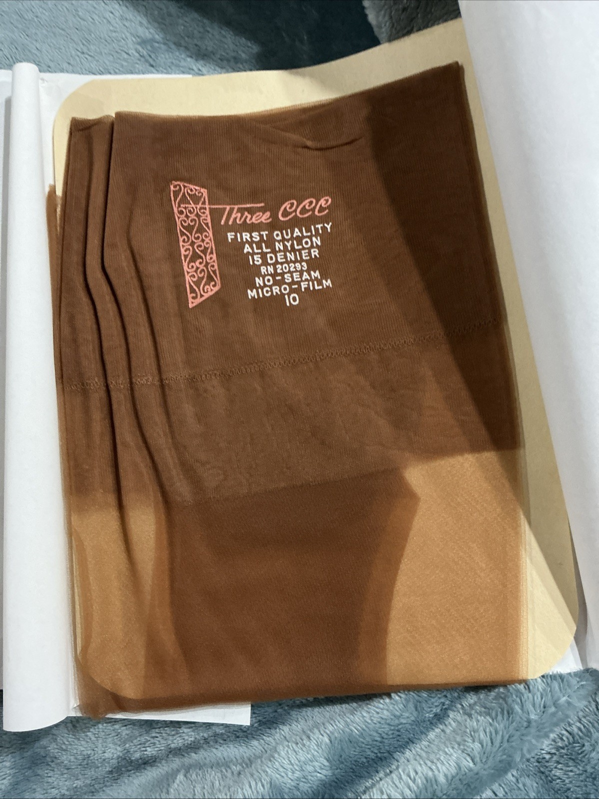 Three CCC Exquisite Thigh High Hosiery 2 Pair Size 10