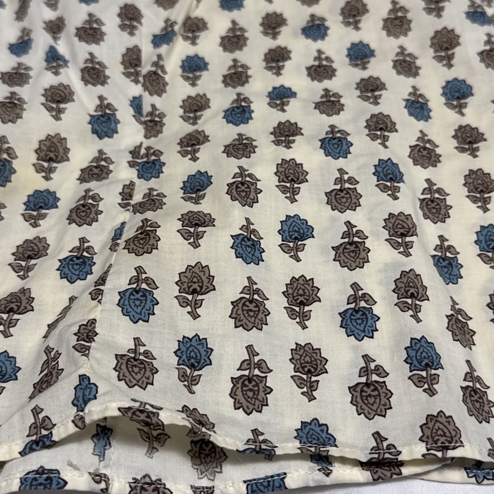 1960’s-1970’s Ship N Shore Button Up Blouse Shirt Rose Floral Pattern VTG READ