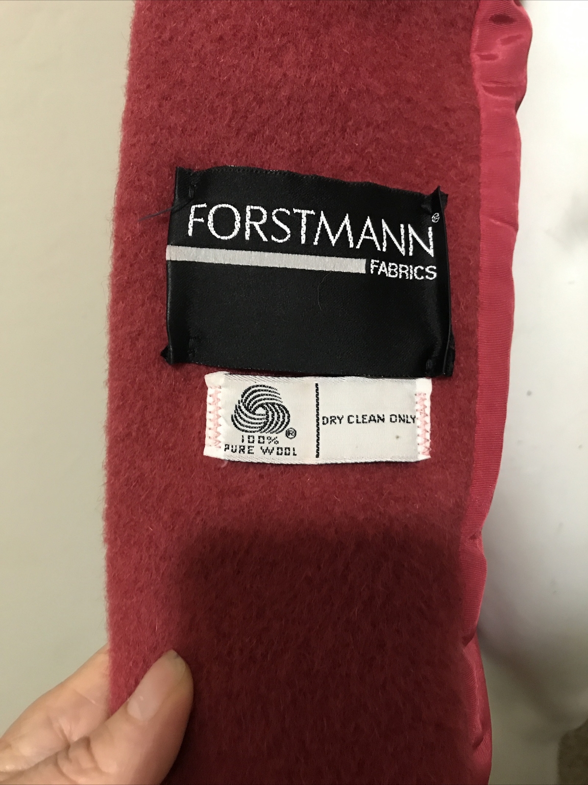 Forstmann Fabrics Vintage Cranberry Red 100% Wool Classic Fitted Coat Size S/M